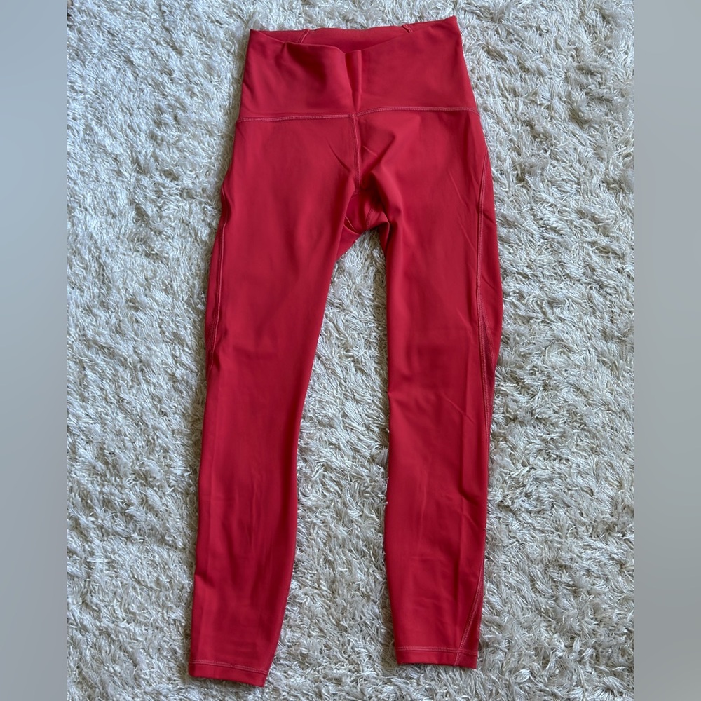 Lululemon 25” Wunder Train High-rise Coral Legging